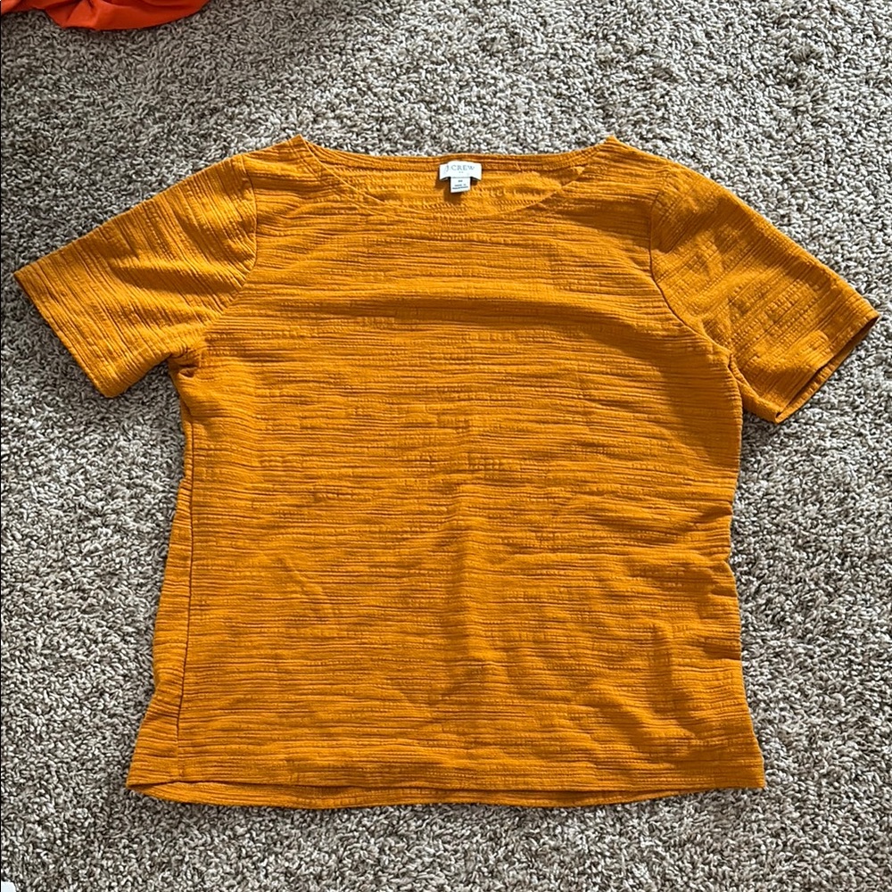 J. Crew Orange Short Sleeve Top